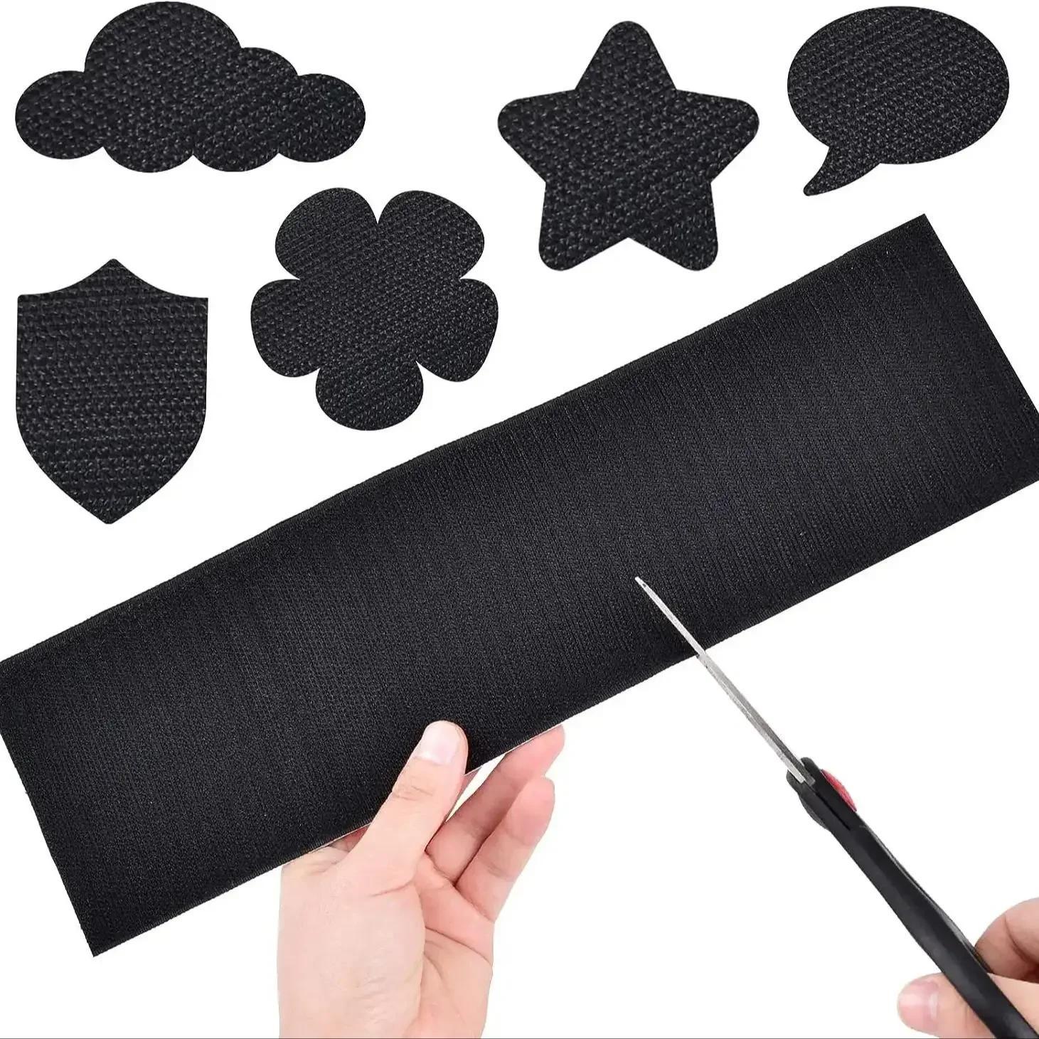 Black 10pcs Self-Adhesive Carpet Fixing Stickers Anti-Slip Mat Tape for Rugs and Furniture