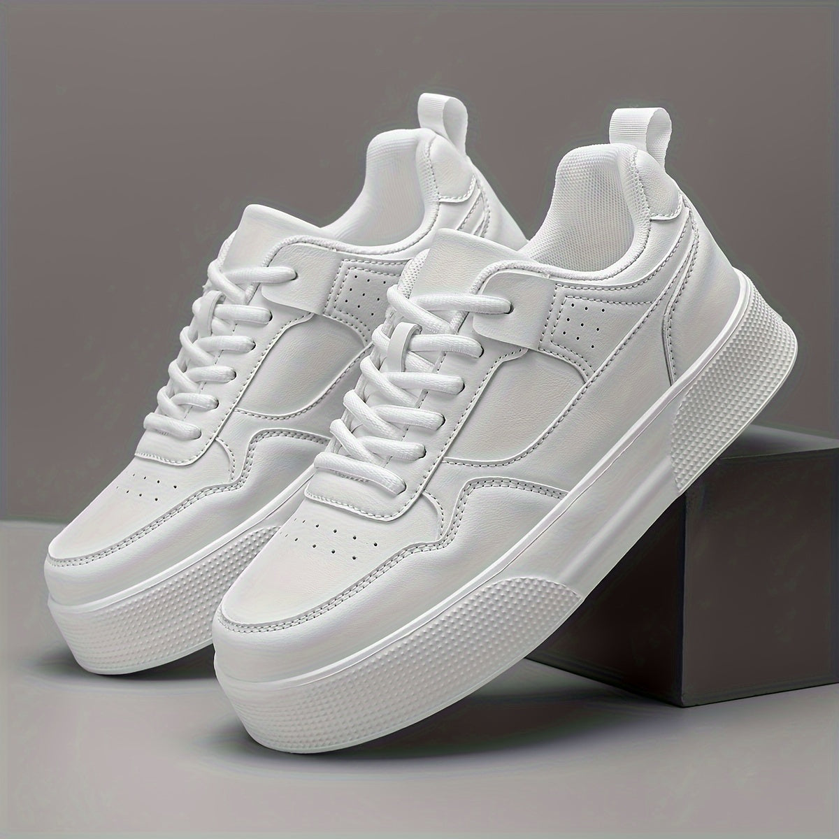 Men's Casual Sneakers Lightweight Stable Pronation Low Top Lace-Up PU EVA All-Season