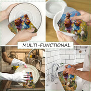 Set of 2 Ultra Soft Kitchen Towels 16x24 Inches Absorbent Holiday Decor
