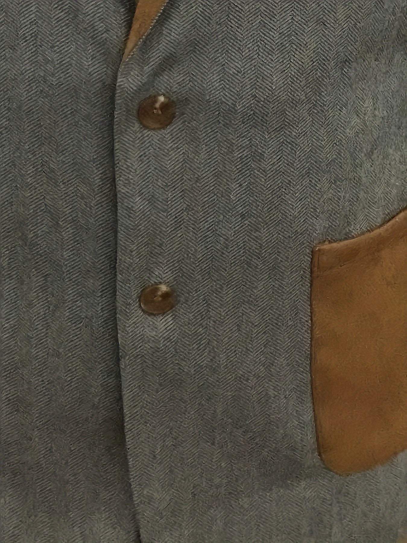 Мужской пиджак из полиэстера с крупным рисунком, с вырезом-отложным воротником и пуговицами для работы и повседневной носки