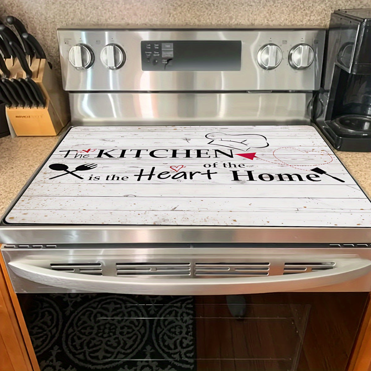 Extra Large Heat Resistant Cooktop Protector Mat for Electric Glass Stovetops and Appliances