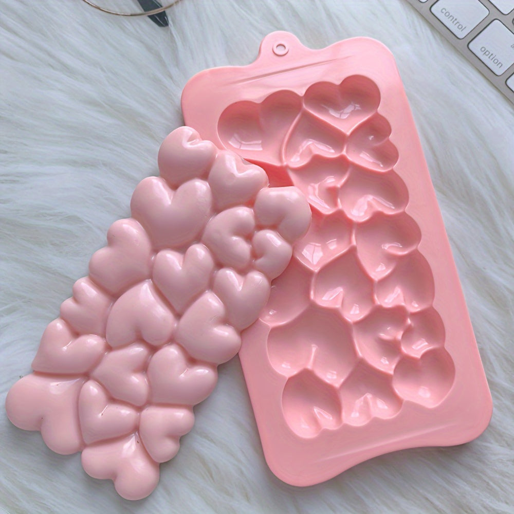 Silicone Heart-Shaped Chocolate Mold for Valentine's Day and Holidays BPA-Free 3D Love Design