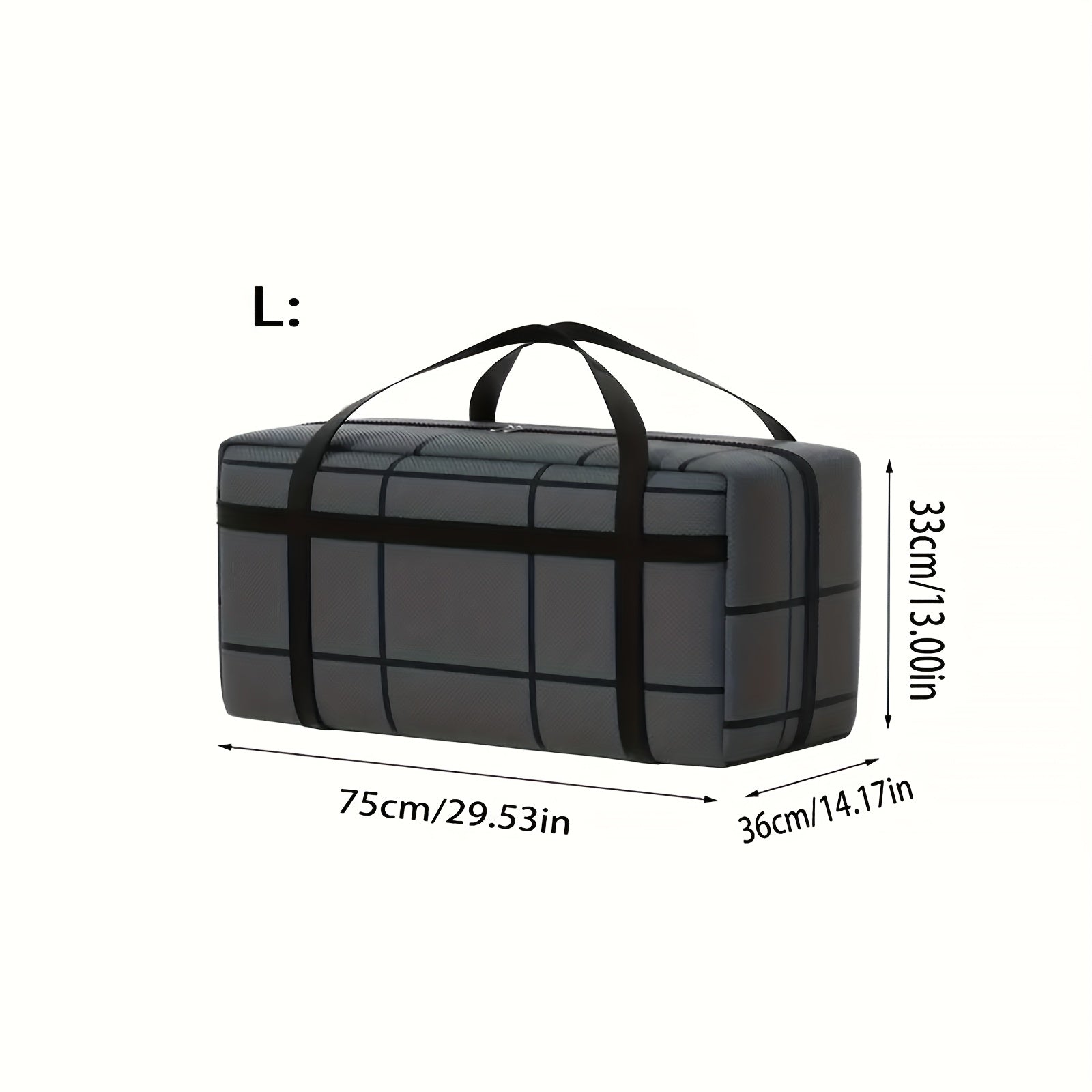 Light Gray Foldable Storage Bag for Quilts Clothing and Belongings