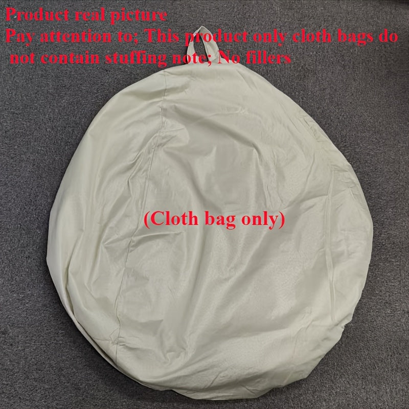 Portable Beanbag Chair for Camping and Home Decor Woven Chambray Ergonomic Space-Saving