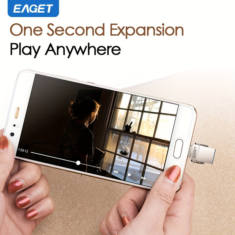 EAGET Yuqori Tezlikdagi Mini USB-C Flesh Drayv - 32GB/64GB/128GB, Turli qurilmalar uchun Ikki OTG va USB Type-C Xotira Stick.
