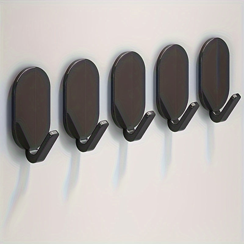 Heavy Duty Adhesive Hooks for Bathroom Wall Mounting Set of 5