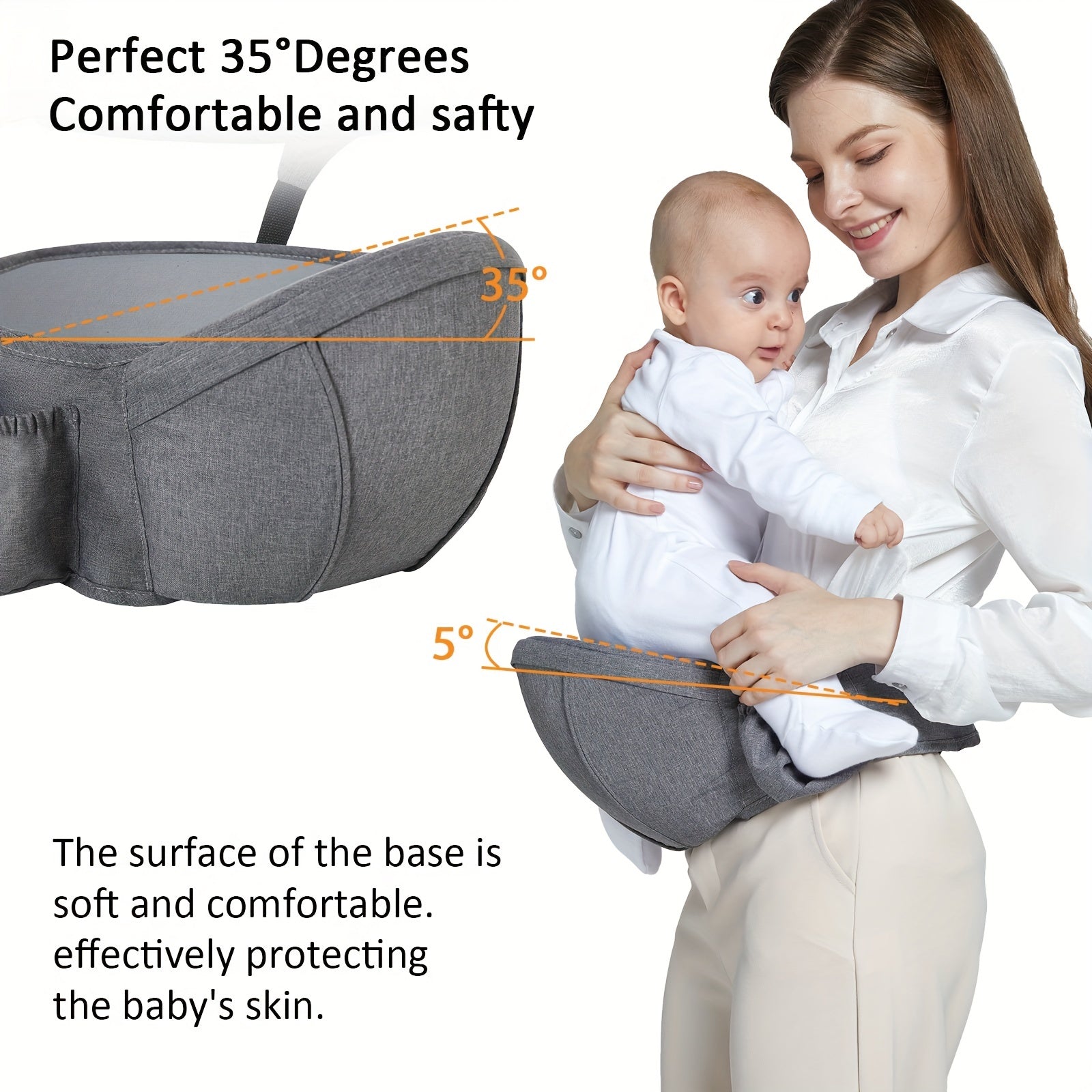 Infant Baby Carrier Ergonomic Lightweight Waist Stool for Toddlers and Babies
