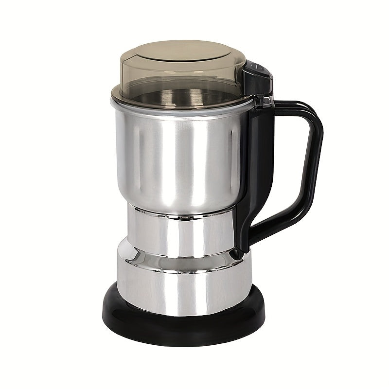 Европейский стандарт 220В нержавеющая сталь электрическая мельница для домашнего помола зерна с усовершенствованными 4 лезвиями, однокнопочным запуском и многофункциональным помолом для зерна и китайской медицины.