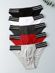 Men's 5-Pack Viscose Blend Briefs Breathable Stretchy Comfortable Casual Underwear