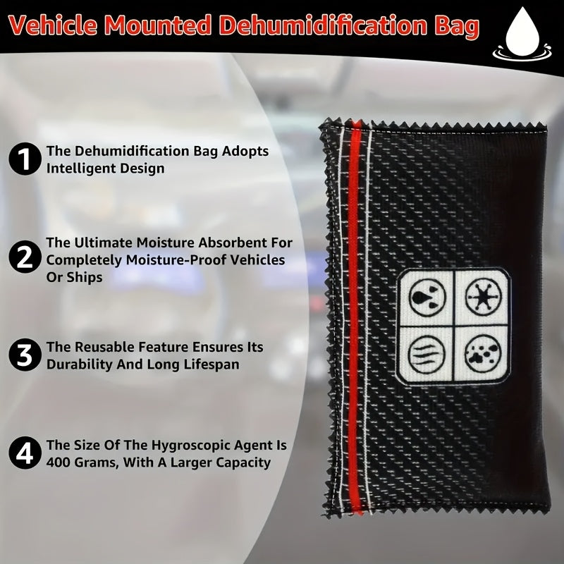 Reusable Car Dehumidifier Bag 400g Moisture Absorber for Interior and Windshield