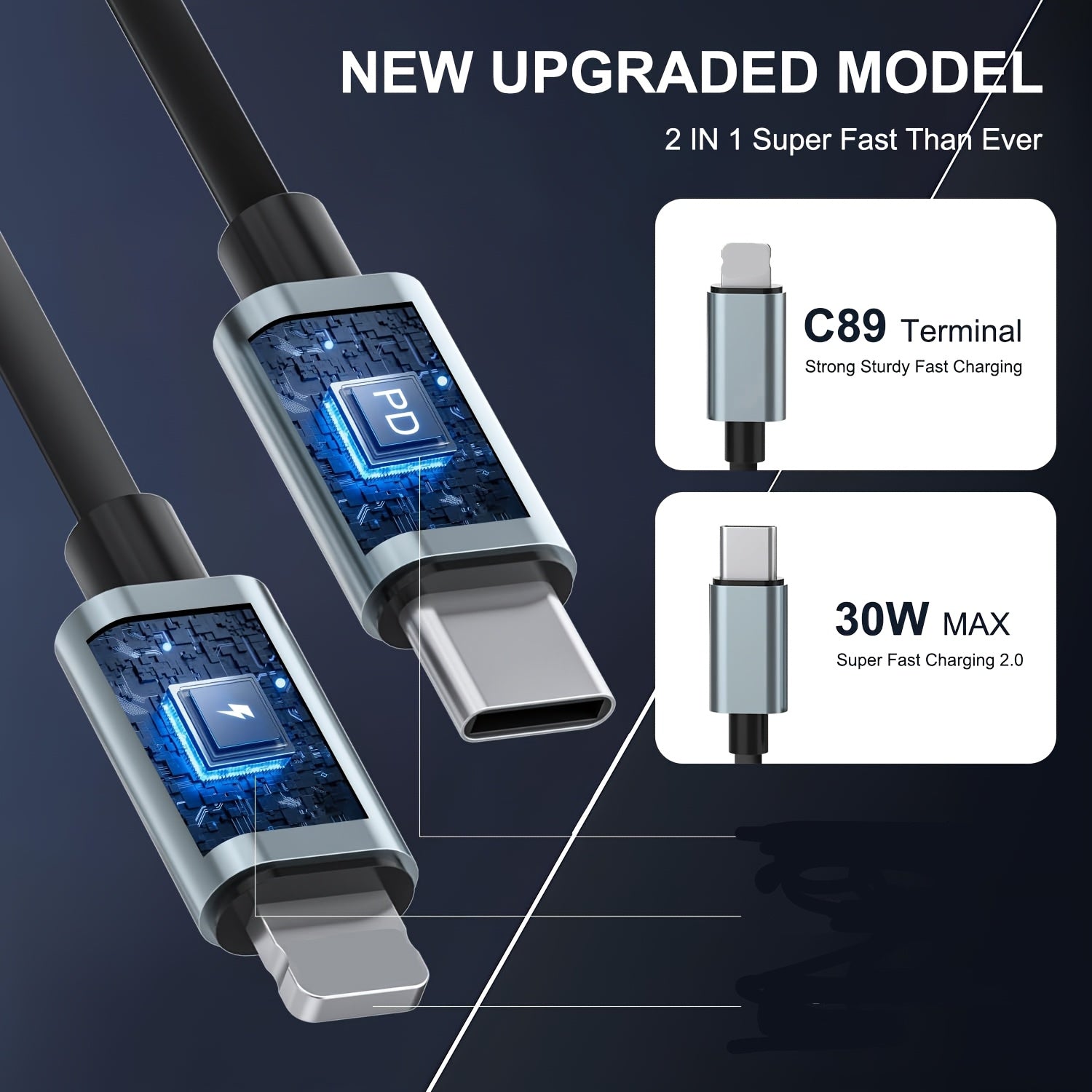 Universal Retractable 66W 4-In-1 Fast Car Charger with USB Ports