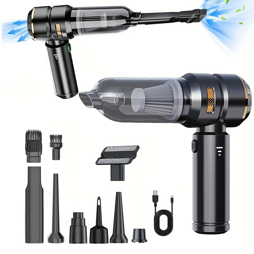 Ручной автомобильный пылесос с мощностью всасывания 15 кПа и воздуходувкой, многофункциональная насадка для автомобиля, дома, офиса