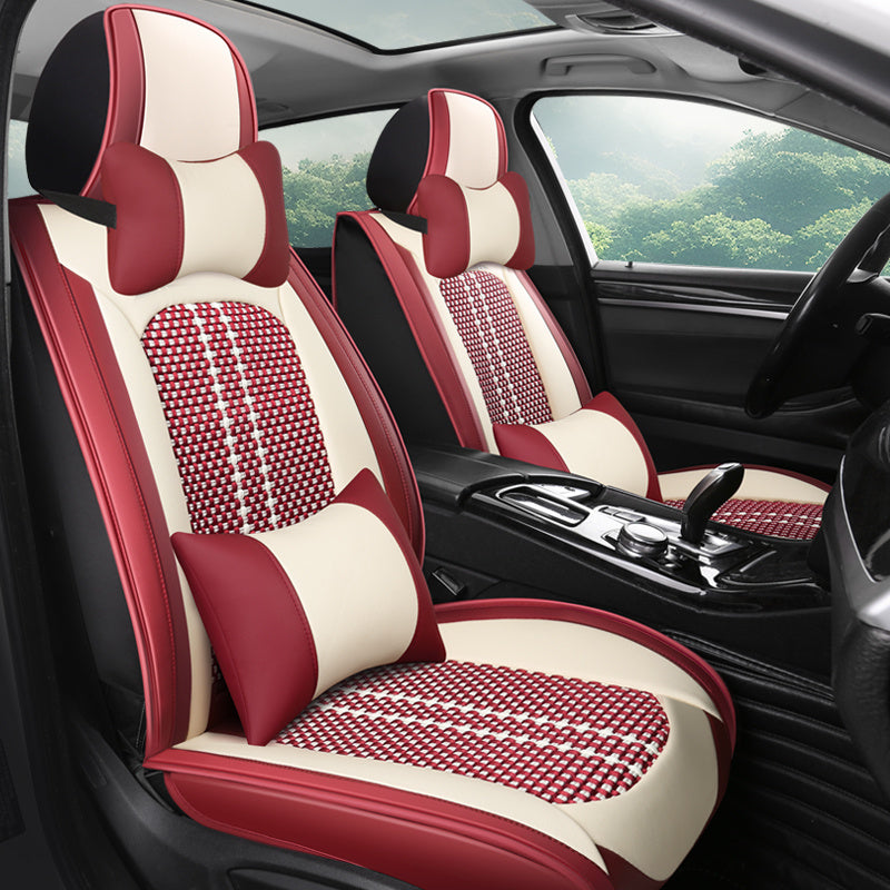 Universal Waterproof Faux Leather 5-Seat Car Seat Covers All-Season Protectors