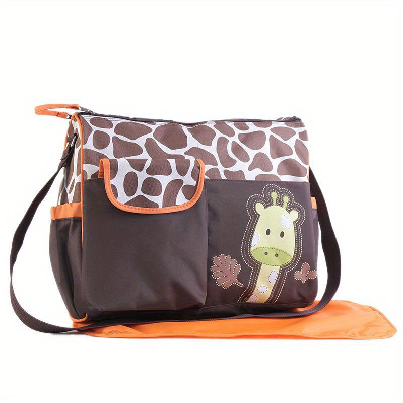 Diaper Bag for Moms with Cartoon Pattern Spacious with Multiple Functions Wet and Dry Separation