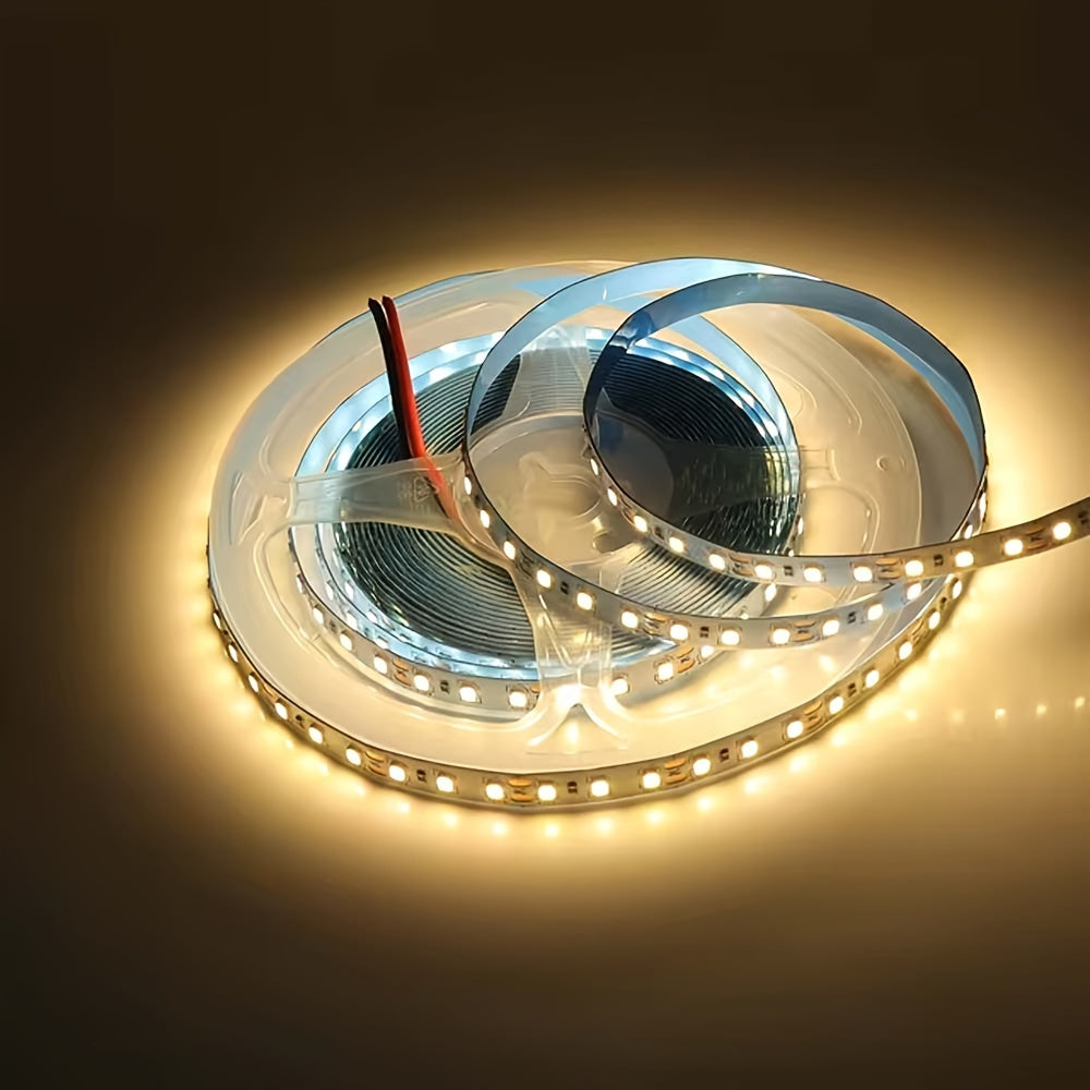 12V LED chiroq chiziq 5m moslashuvchan SMD 2835 120 LED/meter ichki bezak uchun oq