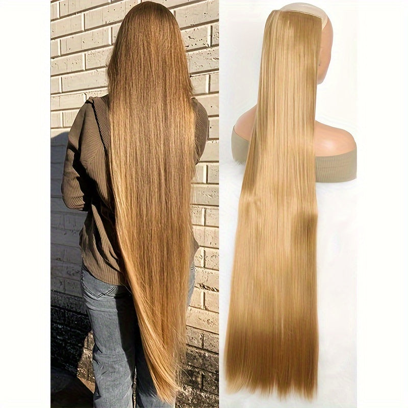 Women's 101.6cm Silky Straight Clip-In Hair Extension for All Hair Types