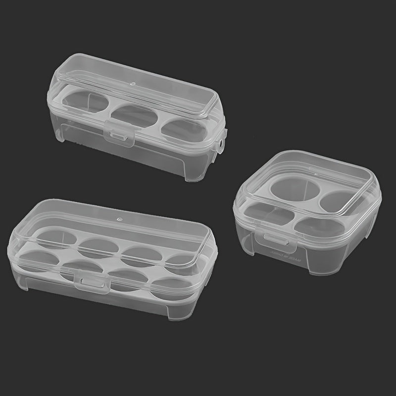 Egg Storage Container 1/3/4/8 Eggs Leakproof Plastic Travel Camping