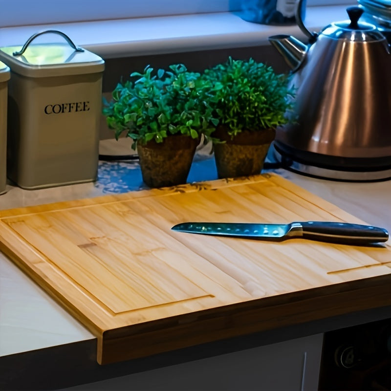 Large Bamboo Cutting Board for Kitchen Food Safe Durable 15x10 Inches