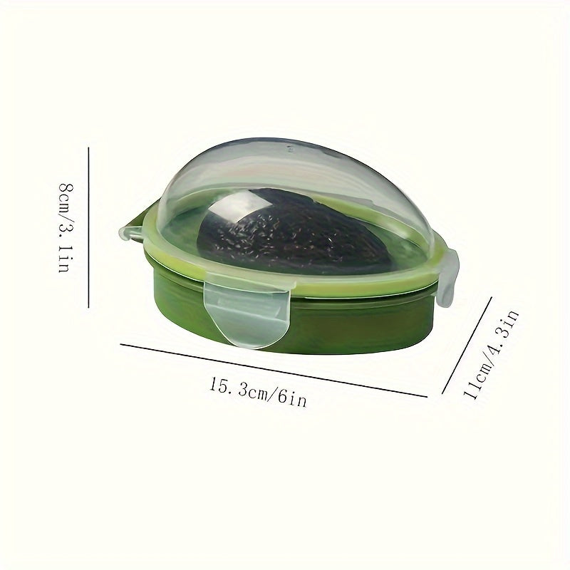 Avocado Keeper Storage Container Reusable Plastic Flip Top Lid Dishwasher Safe Rectangle