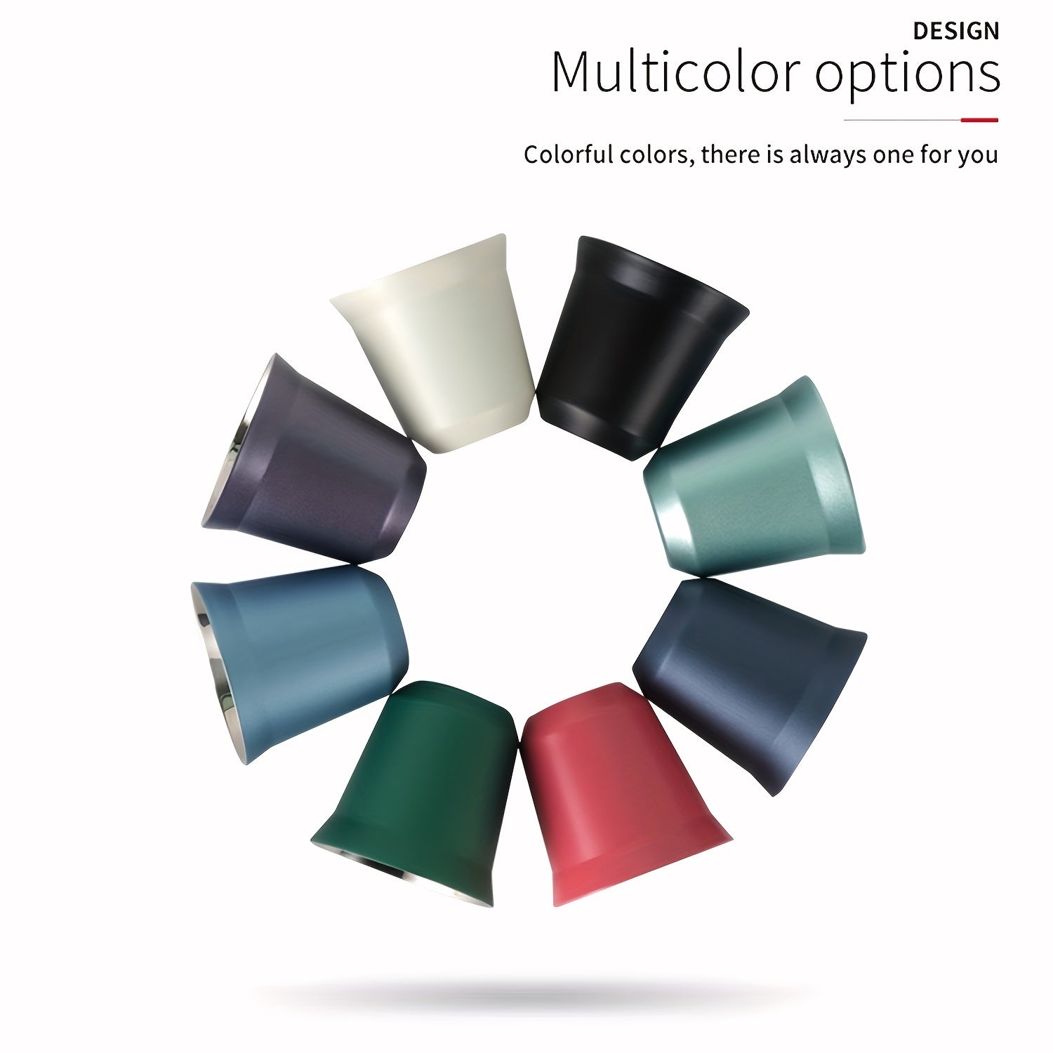 1 шт. Стальной двойной стенки эспрессо кофейная чашка