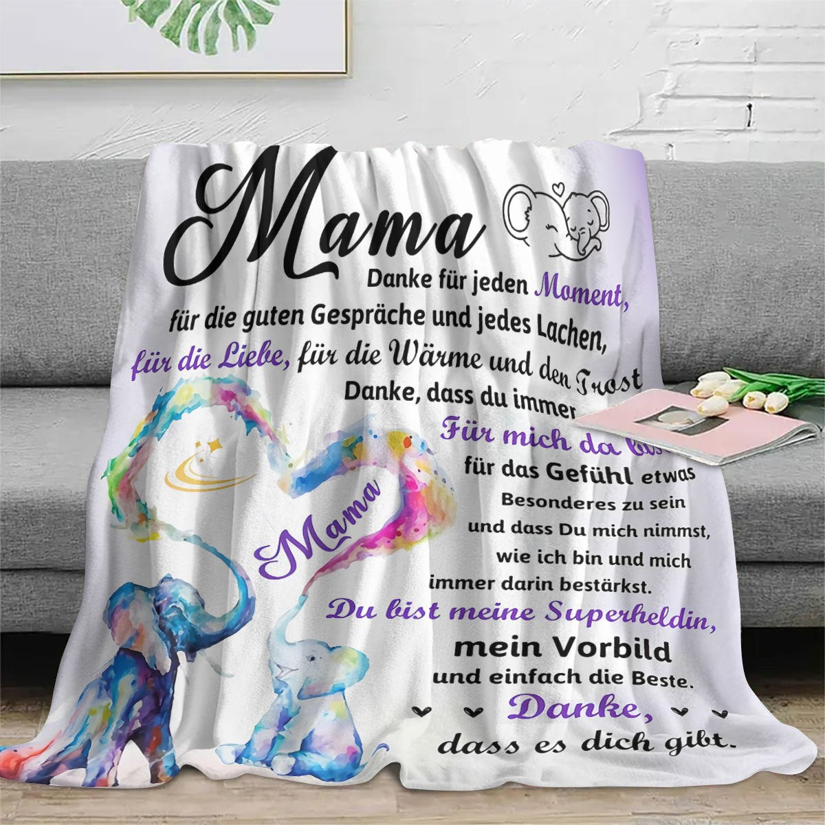 Manta de felpa de franela contemporánea para adultos, suave, cálida y acogedora, regalo