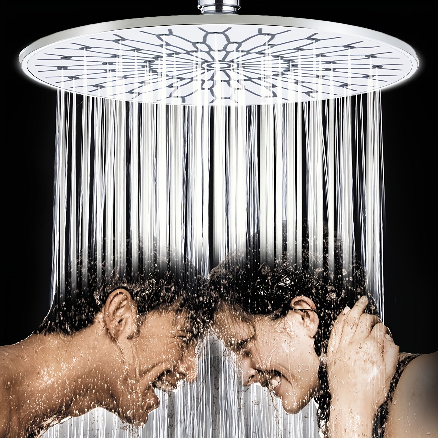 Stainless Steel 6-Inch High-Pressure Rain Shower Head for Hotel Bathrooms