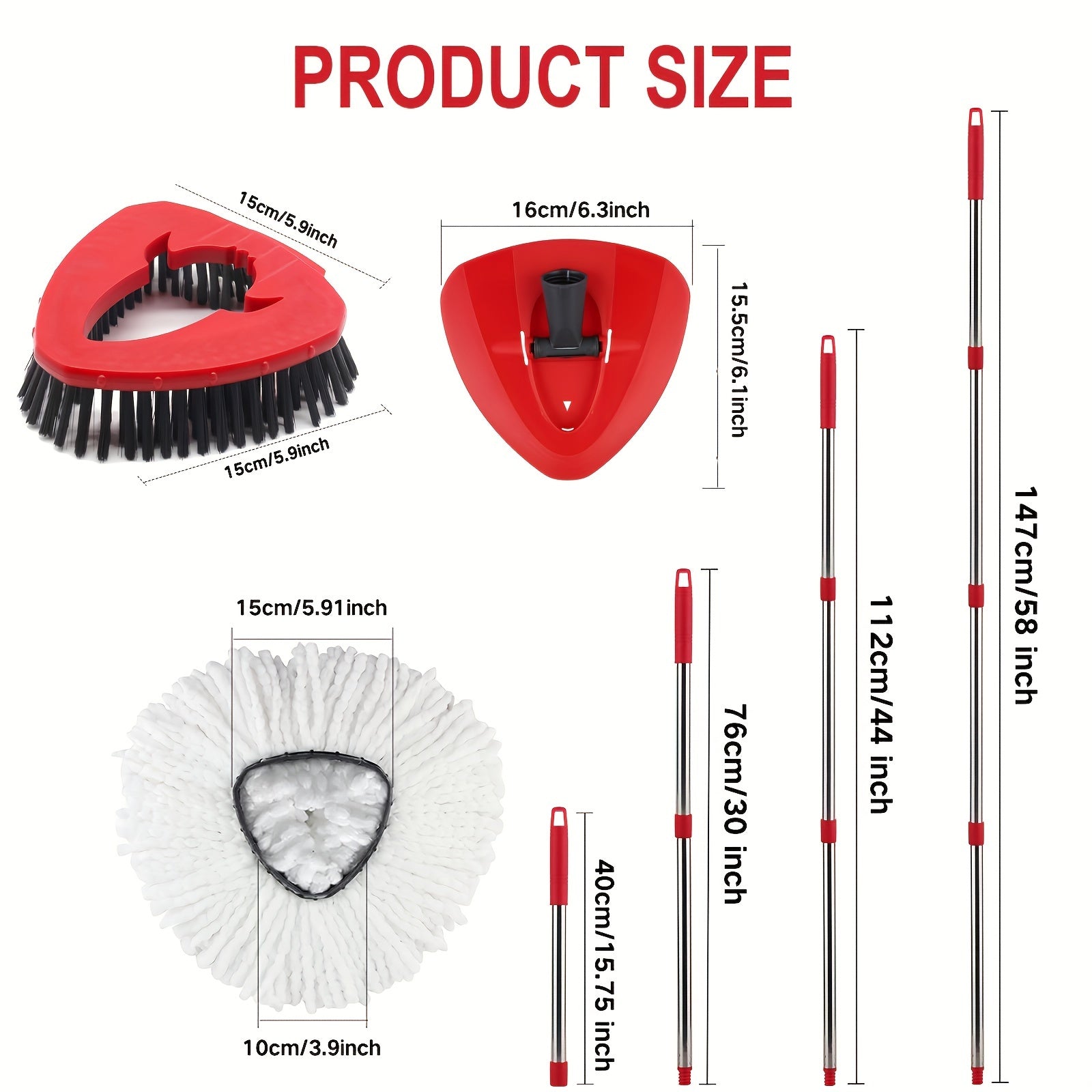 EasyWring 1-Tank System Mop Kit with Stainless Steel Handle and Spin Heads