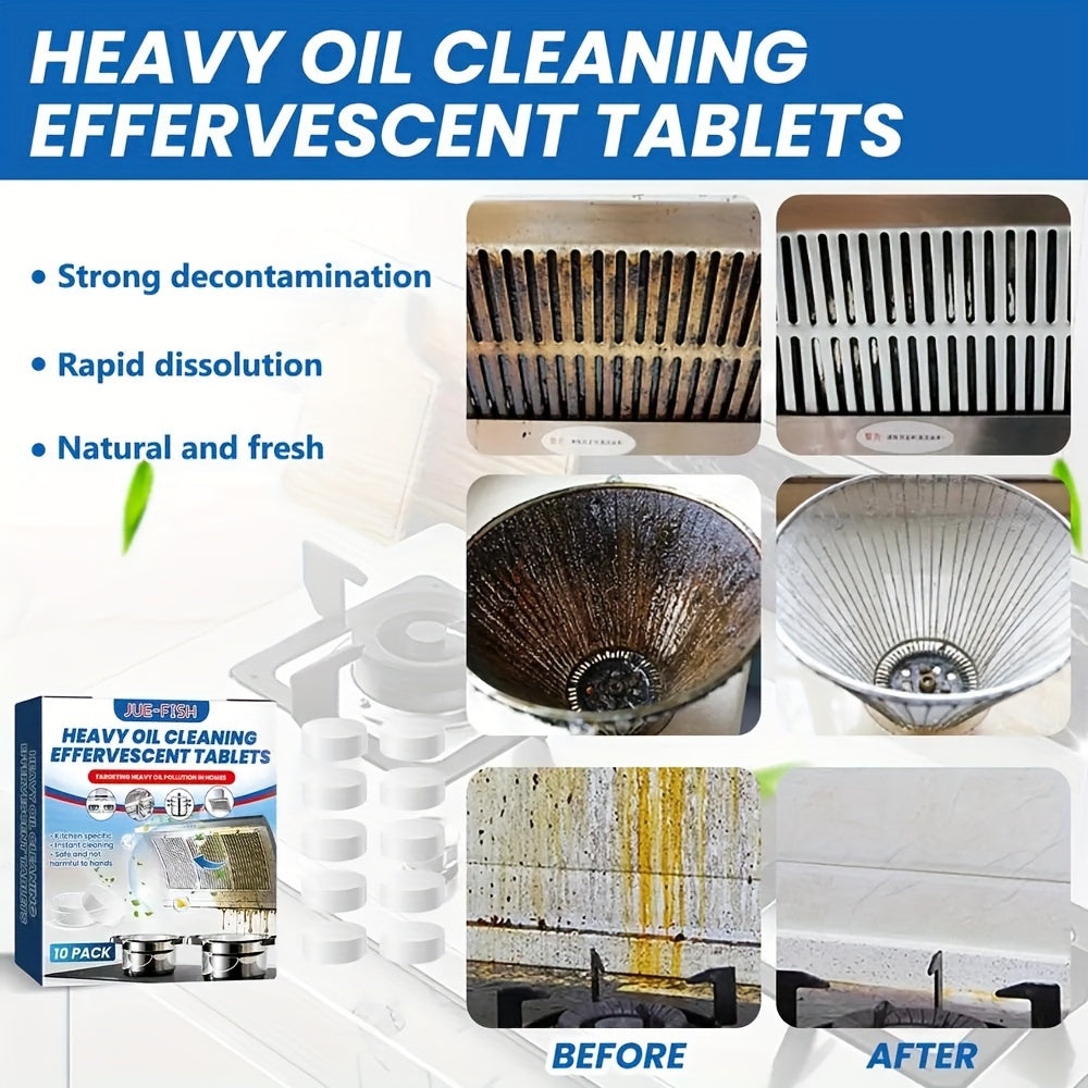 Kitchen Cleaning Tablets for Grease and Oil Stains on Surfaces and Appliances