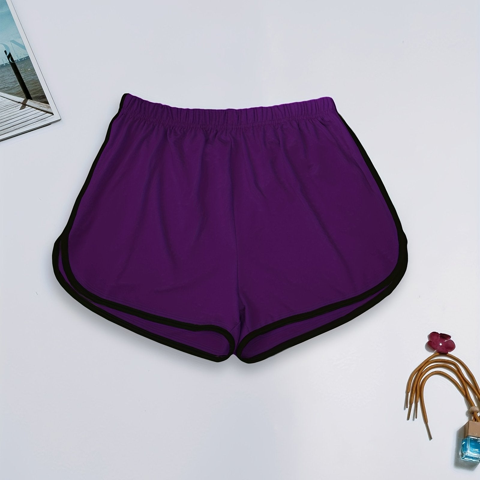 Women's Sleep Shorts Micro Elasticity Solid Color Comfortable Lounge Wear