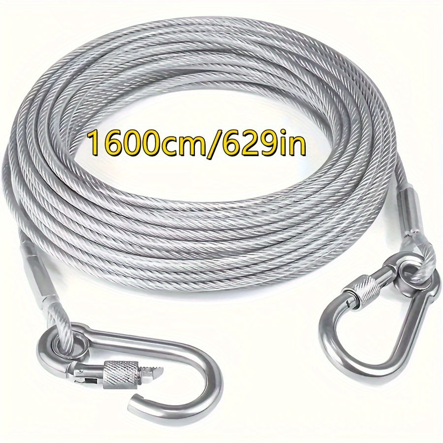 16 Meter Stainless Steel Clothesline Heavy-Duty Windproof Indoor Outdoor Laundry Camping Bathroom Dorm