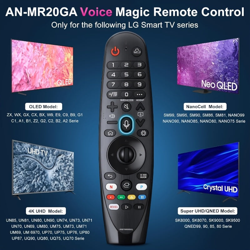 Smart TV Remote Voice Recognition Pointer Function Wireless Replacement for LG OLED NanoCell 4K UHD Models