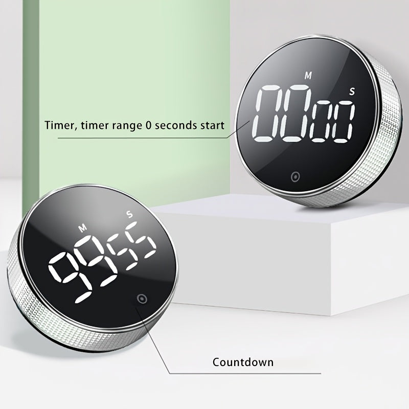 1 dona Magnitli Raqamli Oshxona Taymeri, Katta LED Ko'rsatuvchi bilan, Ovoz Darajasini Sozlash mumkin, PUTON Stol Funktsiyasi. Pishirish, Pishirish, Sinf, Sport va O'rganish uchun Ideal. Yoqimli dizayn, batareya yo'q