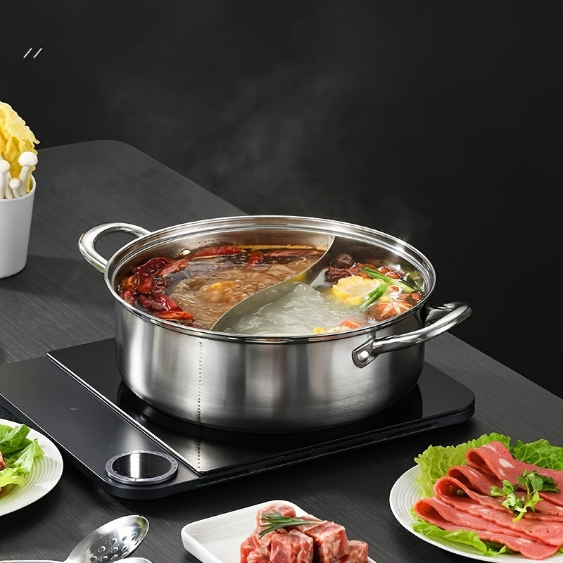 Soup Pot Yuanyang Pot 1 Piece Extra-Thick Stainless Steel Large Capacity Hot Pot Shabu Shabu