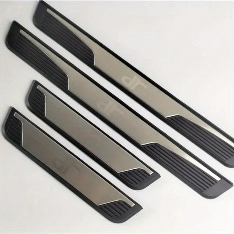 4PCS Car Door Sill Pedal Scuff Plate Cover Auto Exterior Decorative Panel