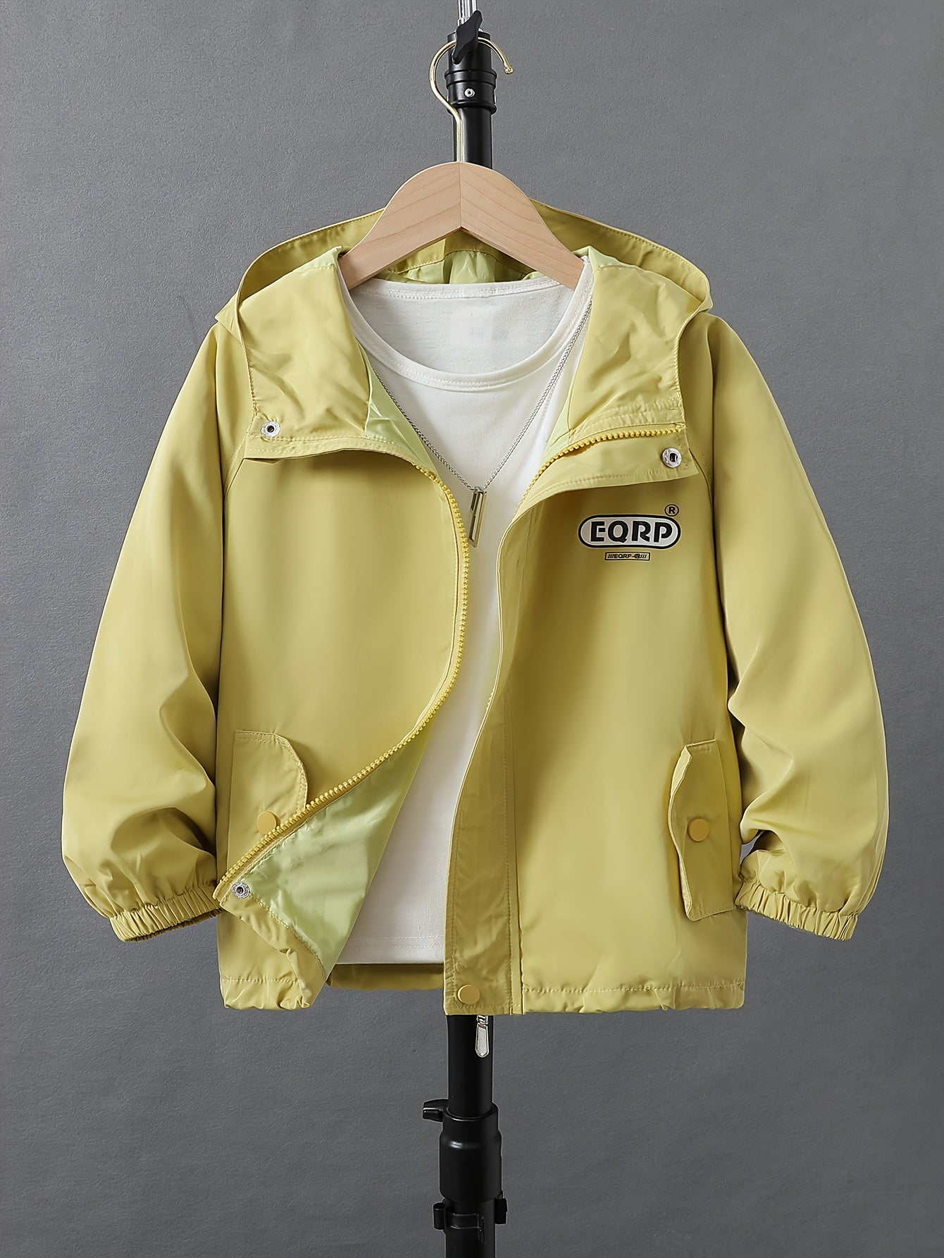 Kids Boys and Girls Hoodie Spring Autumn Letter Pattern Long Sleeve Zipper Jacket