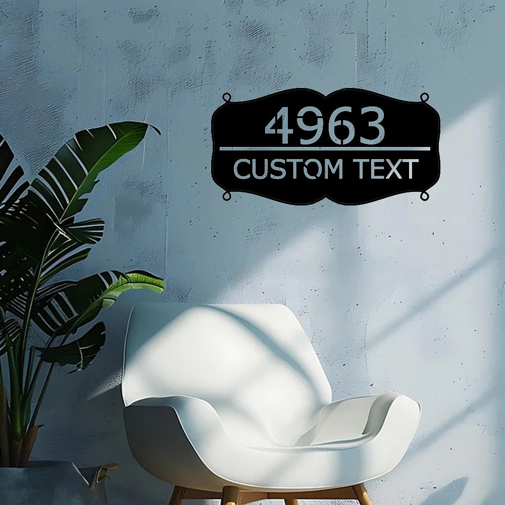 Zarif Metall Oila Ism Plitkasi - Shaxsiylashtirilgan Qora Devor Dekori, Mustahkam Metall Qurilishi, Yashash Xonasi, Kirish Joyi va Maxsus Tadbirlar uchun Mukammal. 14 yosh va undan katta yoshdagilar uchun mos Siluet Dizayni mavjud.