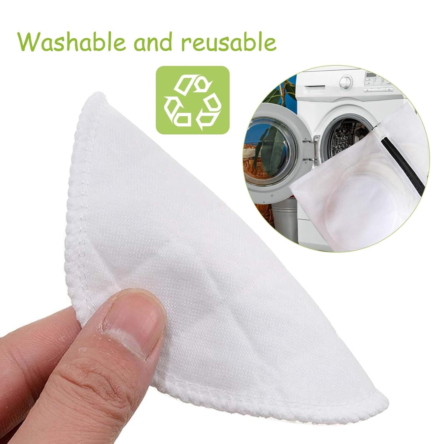 Reusable Nursing Pads for Breastfeeding Mothers Leak-Proof Hypoallergenic Washable 20pcs