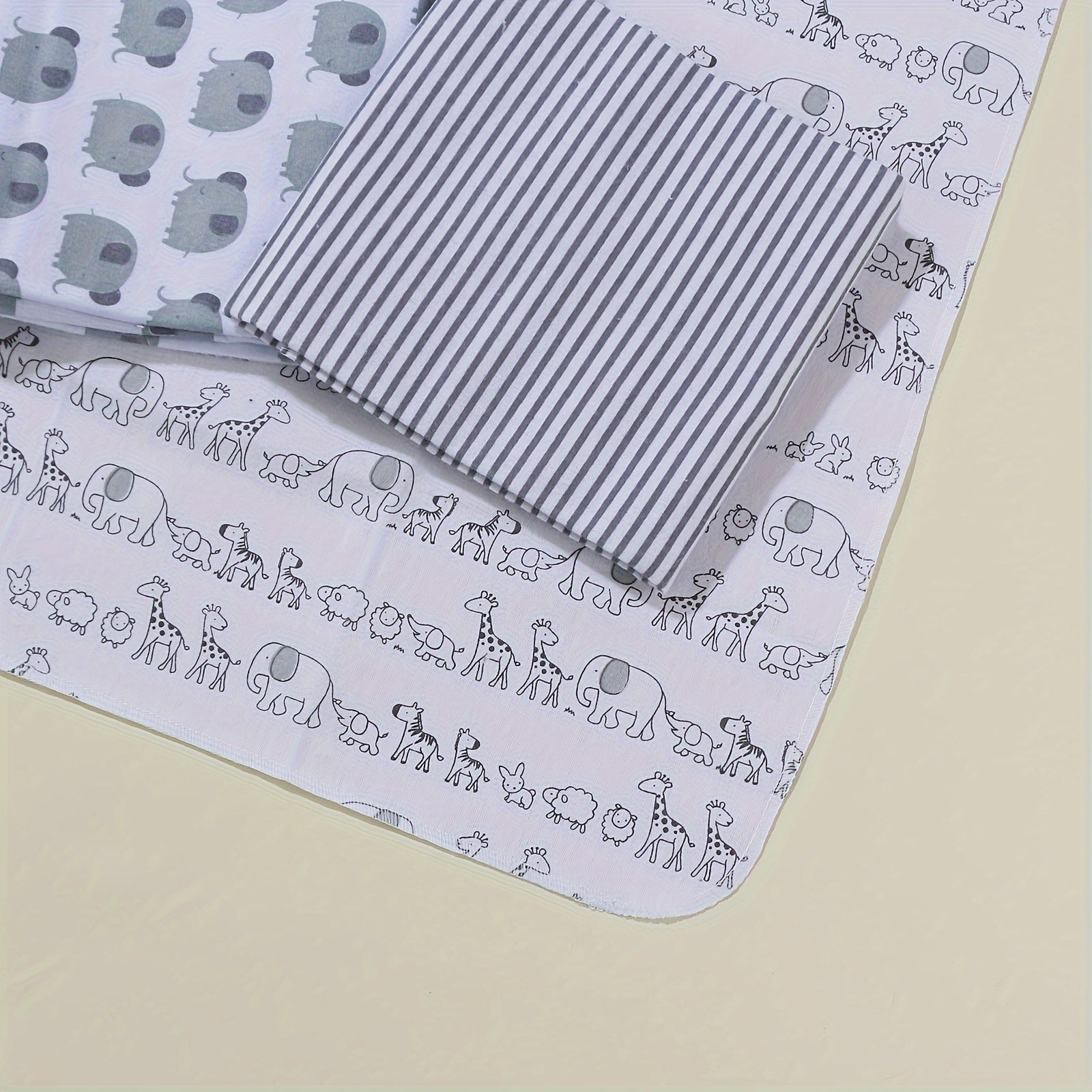 Set of 4 Cotton Cartoon Blankets with Star and Car Prints for Kids Home and Travel