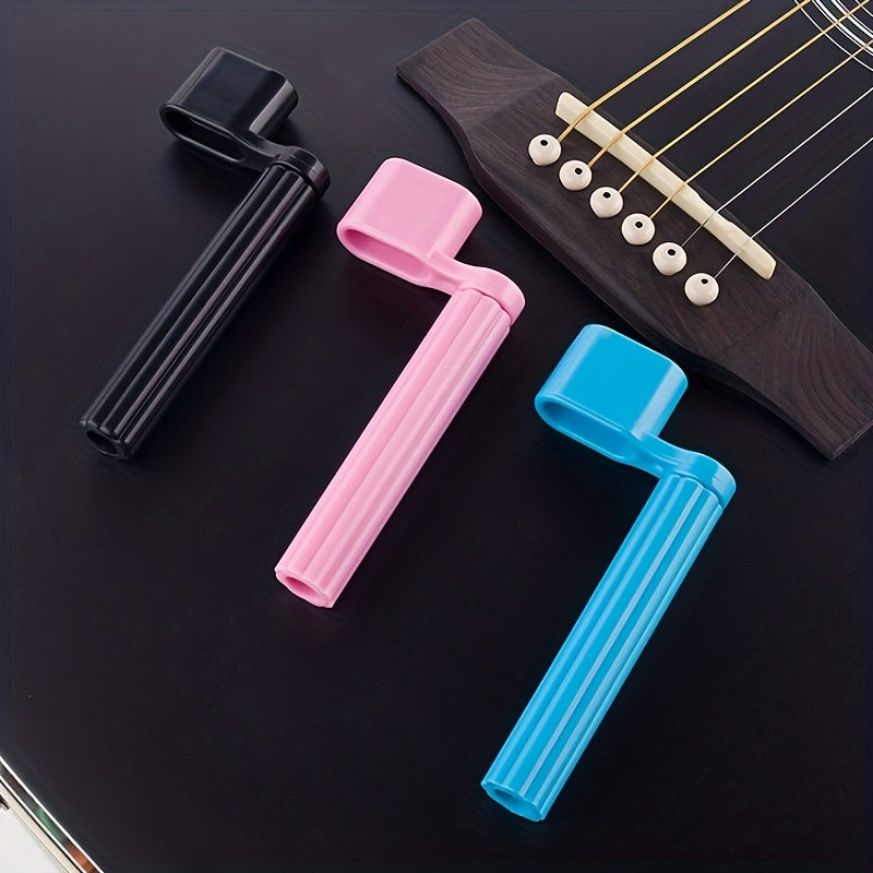 Acoustic Guitar String Change Tool Wooden Easy-to-Use Durable Black Plastic