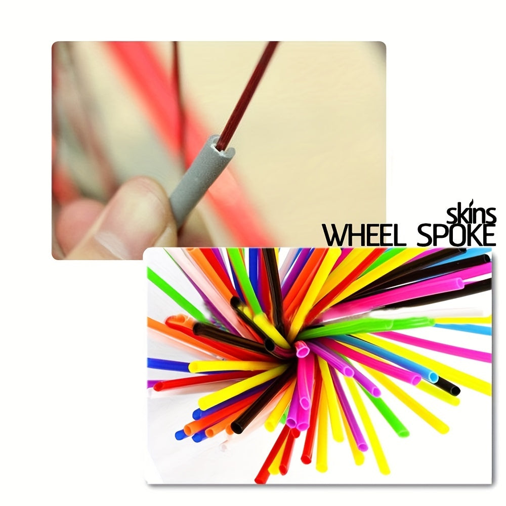 Universal Motorcycle Steel Wire Spoke Sleeves Blue Color Upgrade