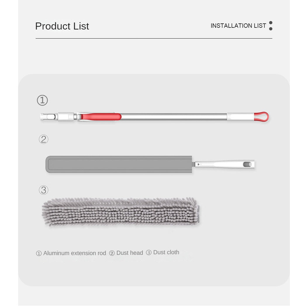 Elektrostatik changni tozalash va ikki tomonlama cho'tka bilan kengaytiriladigan mikrofibre qush changyutgichi