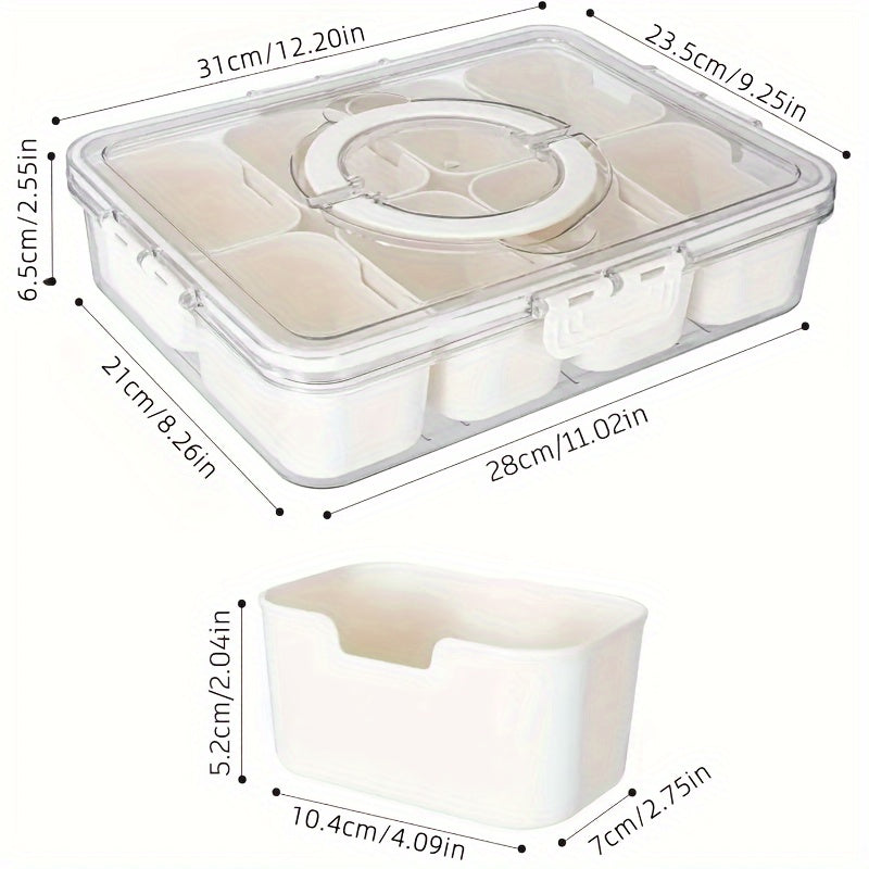 8-Inch Clear Food Storage Containers Set for Fruits and Vegetables