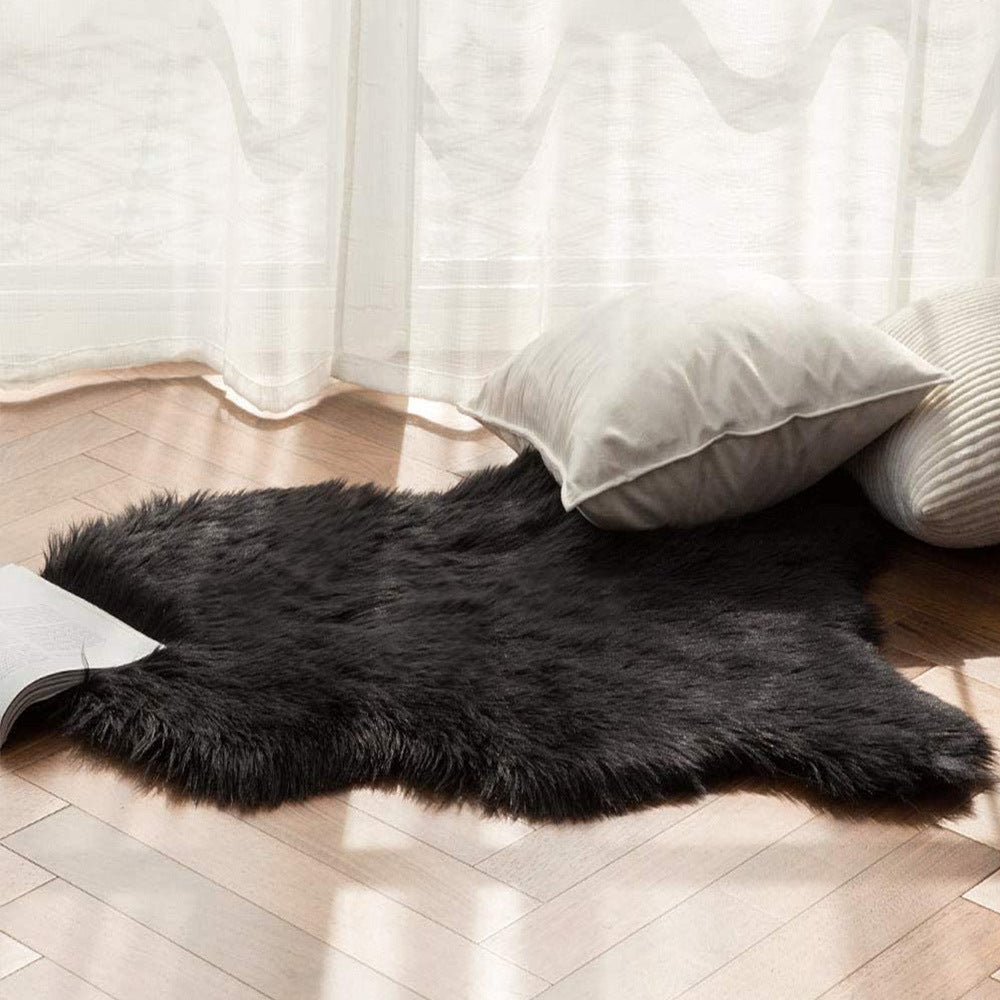Alfombra de pelo sintético suave y acogedora con estampado de animales para sala de estar, dormitorio y sofá