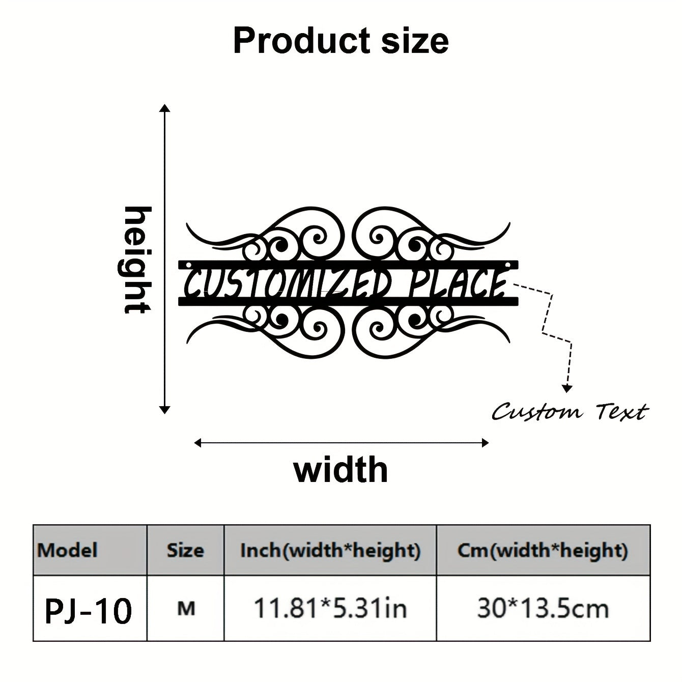 Qora po'latdan tayyorlangan dekorativ xush kelibsiz belgisi, eshik tutqichi, moslashtiriladigan metall kirish san'ati, verandaga va uy manziliga