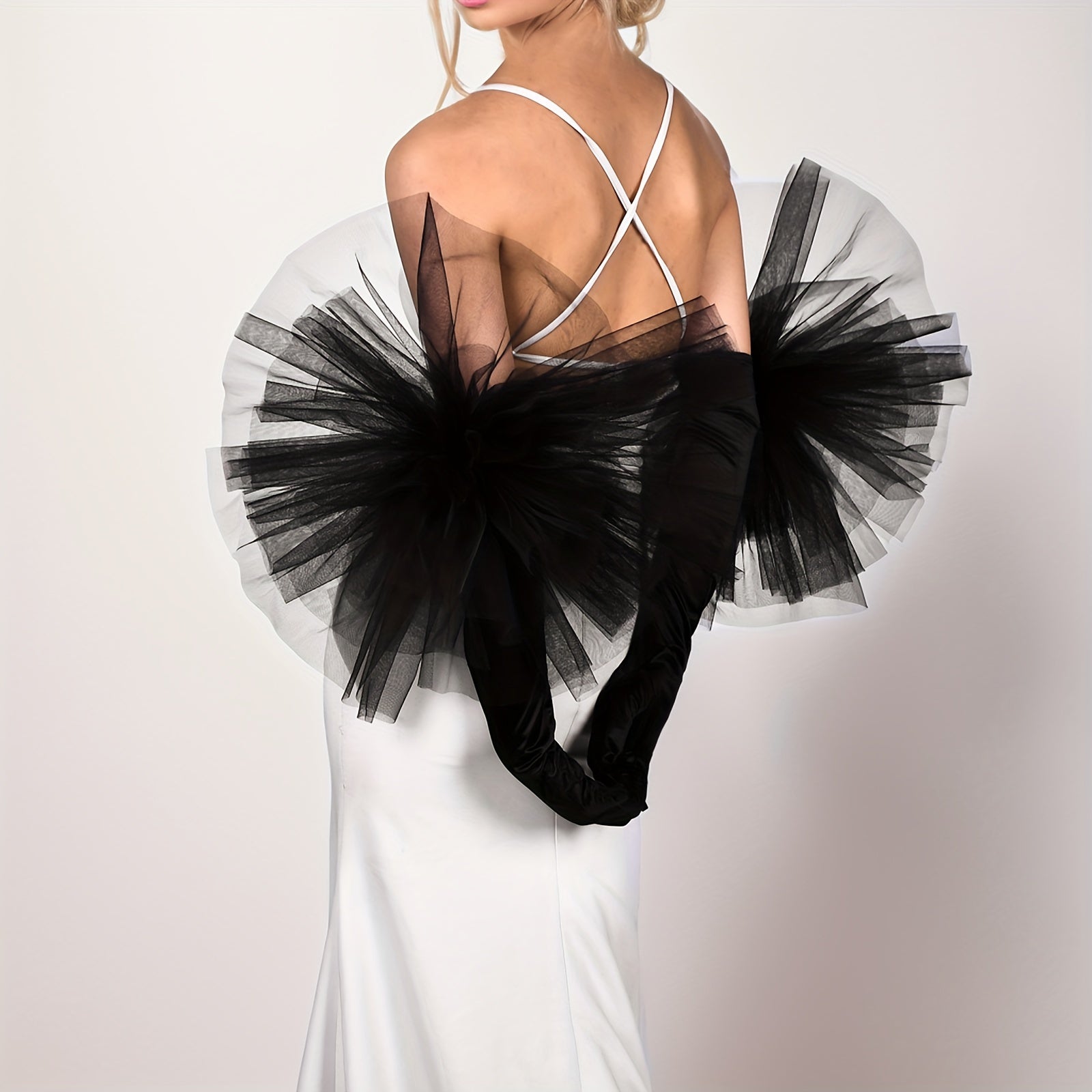 Long Satin Bridal Gloves with Floral Accents for Weddings and Parties