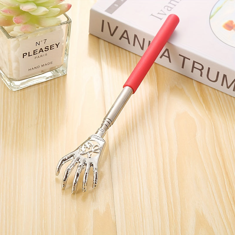 Stainless Steel Retractable Back Scratcher for Itching Relief and Massage