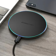 Wireless Charging Pad with USB-C and LED Indicator 15W Mobile Phone Charger