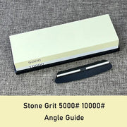 Kitchen Knife Sharpener Dual-Grit Stone Non-Slip Handle