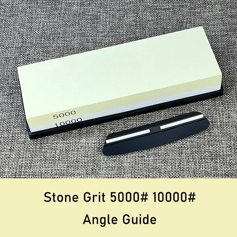 Kitchen Knife Sharpener Dual-Grit Stone Non-Slip Handle