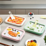 Máquina de helado de acero inoxidable para helado enrollado casero, yogur congelado, fácil de manejar